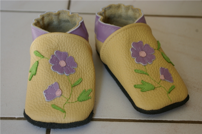 chaussons cuir souple artisanat français