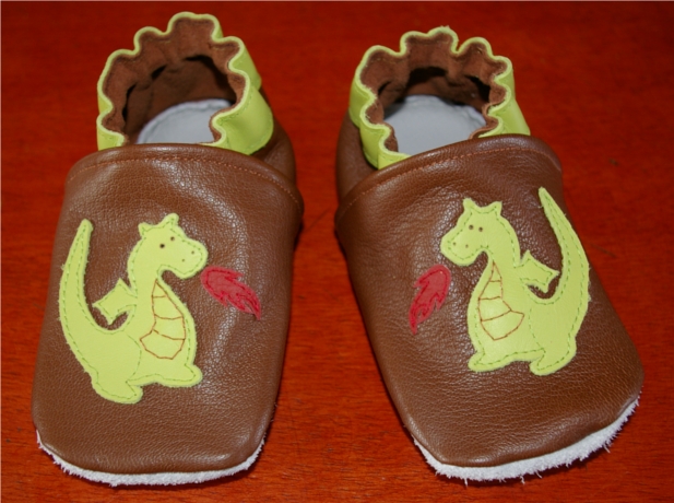 chaussons cuir souple fabrication artisanale made in Franc