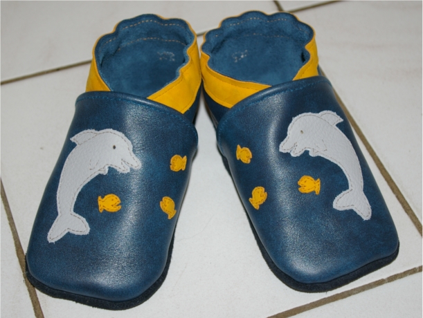 chaussons cuir souple fabrication artisanale made in Franc