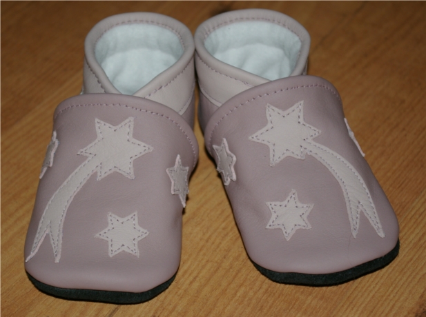 chaussons cuir souple fabrication artisanale made in Franc